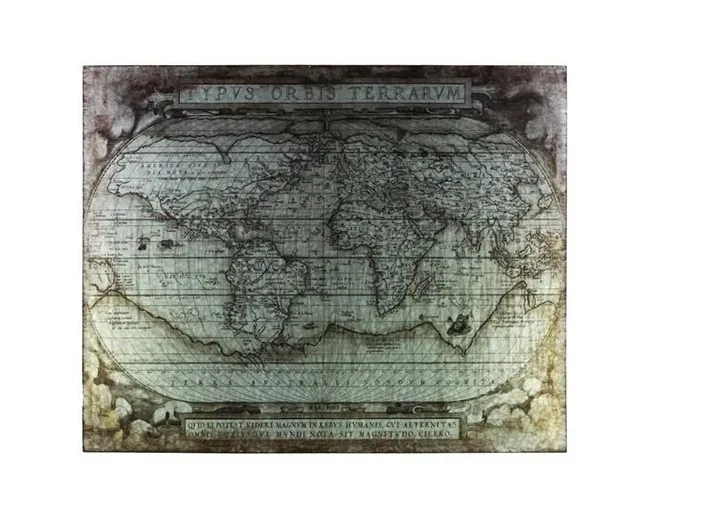 Urban Trends: Metal Rectangle World Map