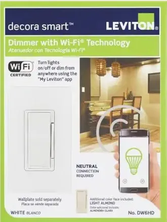 Leviton Decora Smart Dimmer With Wifi Technology