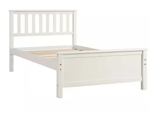 Harper And Bright Wood Frame Twin Size Platform Bed With Headboard And Wood Slats