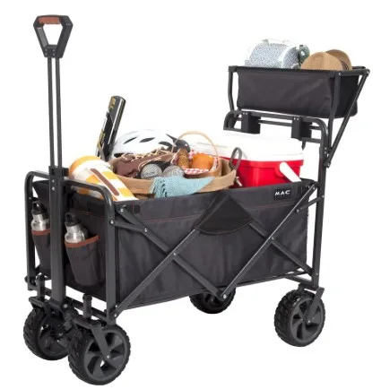Mac Sports Deluxe Push Pull Folding Wagon With Breaks