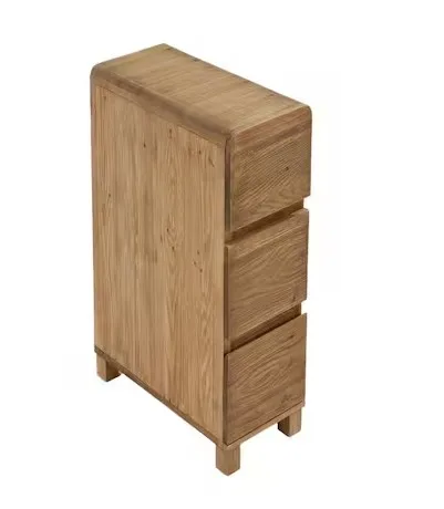 Byblight Fenley 3 Drawer Solid Wood Nightstand