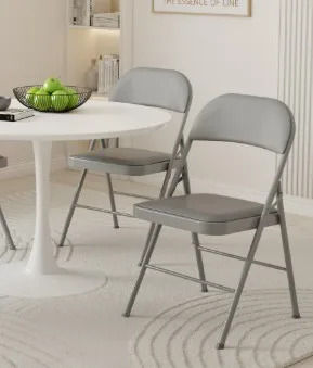 Total Of 2 Name Brand Metal Folding Chairs