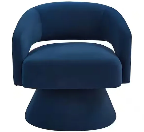 Csc Decor Inc Velvet Modern Swivel Barrel Chair