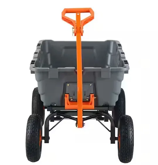 Vevor 15 Cu. Ft. Garden Dump Cart With 2 In 1 Convertible Handle