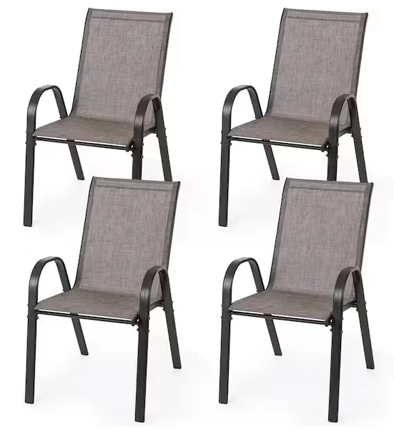Total Of 4 Sour Citrus Stackable Patio Dining Chairs