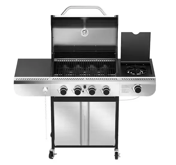 R.w.flame 4-burner Propane Gas Grill With Side Burner With Outdoor Stove Top
