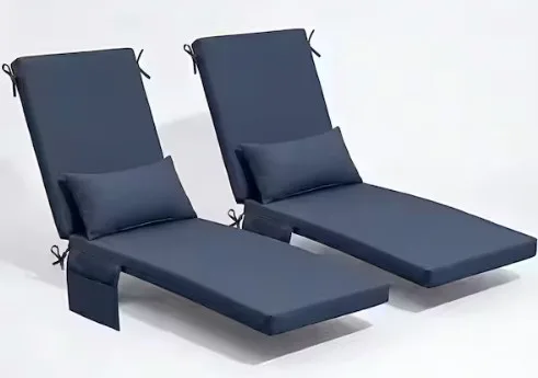 Total Of 2 Cloudfly Outdoor Chaise Lounge Cushions