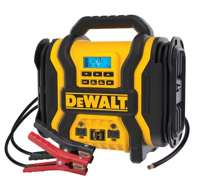 Dewalt Peak Portable Jump Starter With Digital Compressor, Usb, And Power Bank