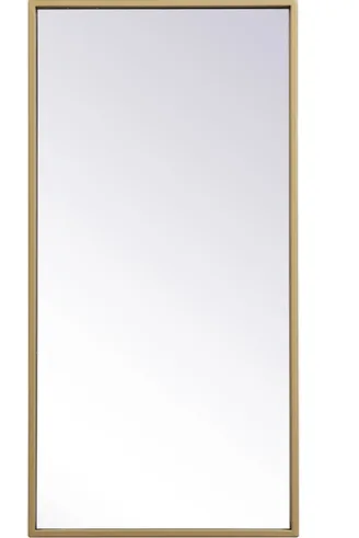 Elegant Lighting Monet Brass Wall Mirror