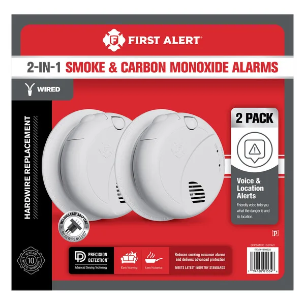 First Alert 2-in-1 Smoke And Carbon Monoxide Alarms