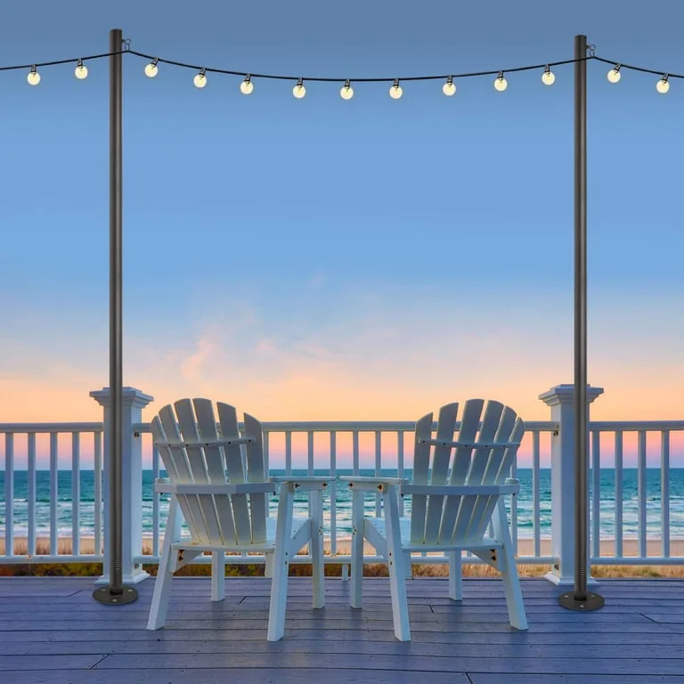 Excello Global Products 10' String Light Poles