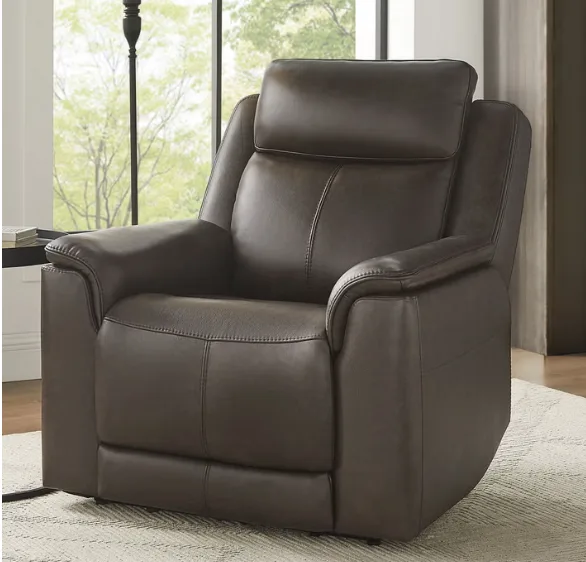 Gilman Creek Furniture: Hamlin Leather Power Recliner With Power Headrest & Power Lumbar
