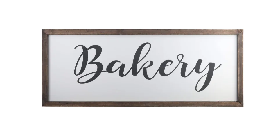 Urban Trends: Wood Rectangle Wall Art “bakery”